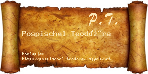 Pospischel Teodóra névjegykártya